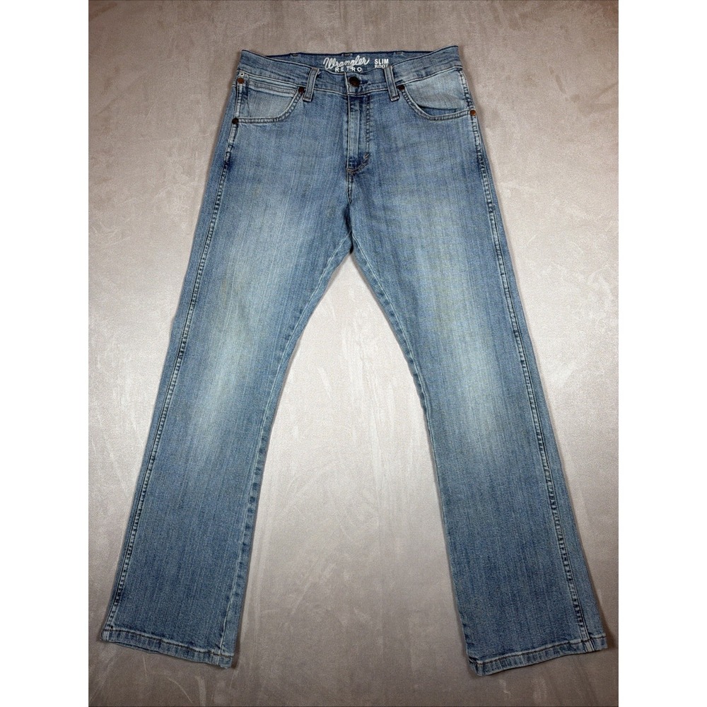 Wrangler Retro Slim Boot Jeans Men's 29x29 Light Wash Denim